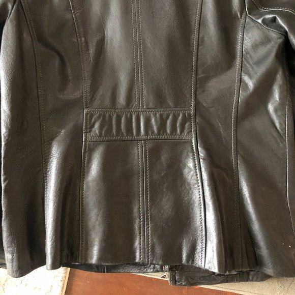 Andrew Marc Lambskin Leather Jacket - Picture 4 of 4